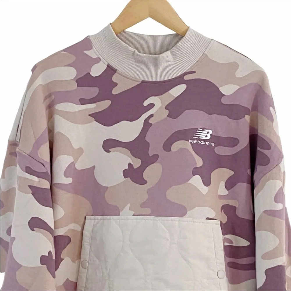 New Balance Women's Camouflage Sweater - Pink and Beige small - Picture 6 of 11